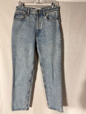 Zara Light Blue Denim Jeans with Contrast Stitching Size 8